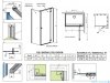 Radaway Essenza Kdj Brushed Nickel kabina 90x80cm prawa szczotkowany nikiel 1385044-91-01R/1384051-01-01